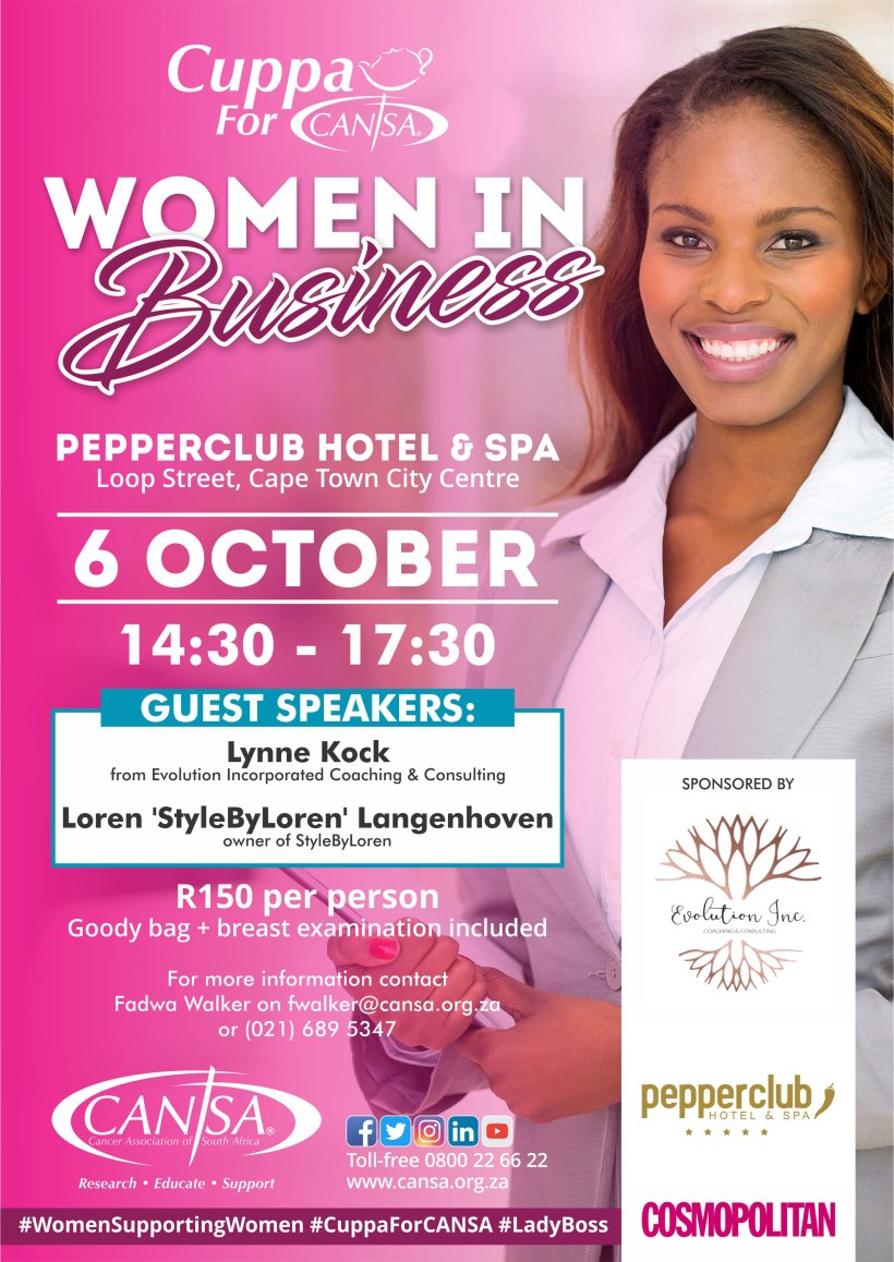 Cuppa For CANSA Women in Business - 6 October
